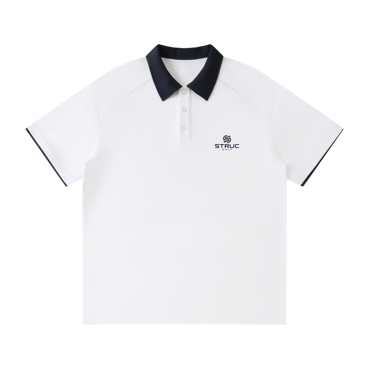 Contrast Collar Raglan Polo Shirt